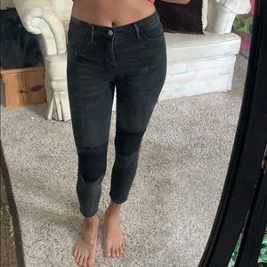 ✨ Black Denim with patches on knees ✨